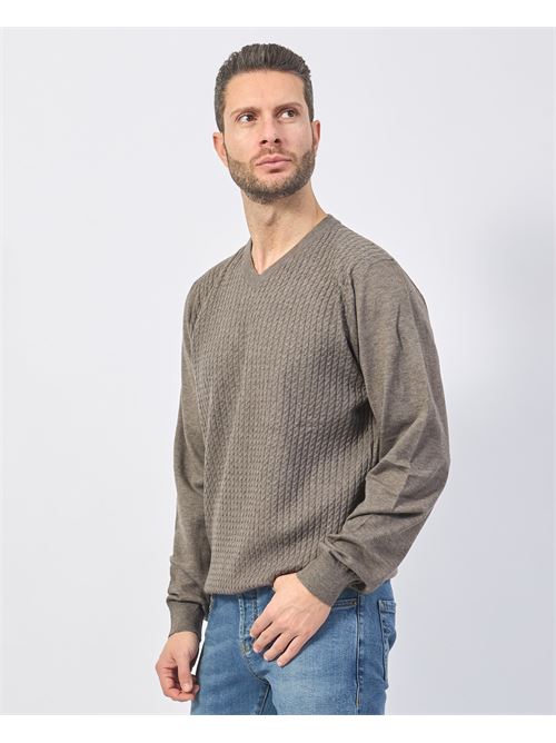 Yes Zee Men's V-Neck Wool Blend Sweater YES ZEE | M812-ZS000842